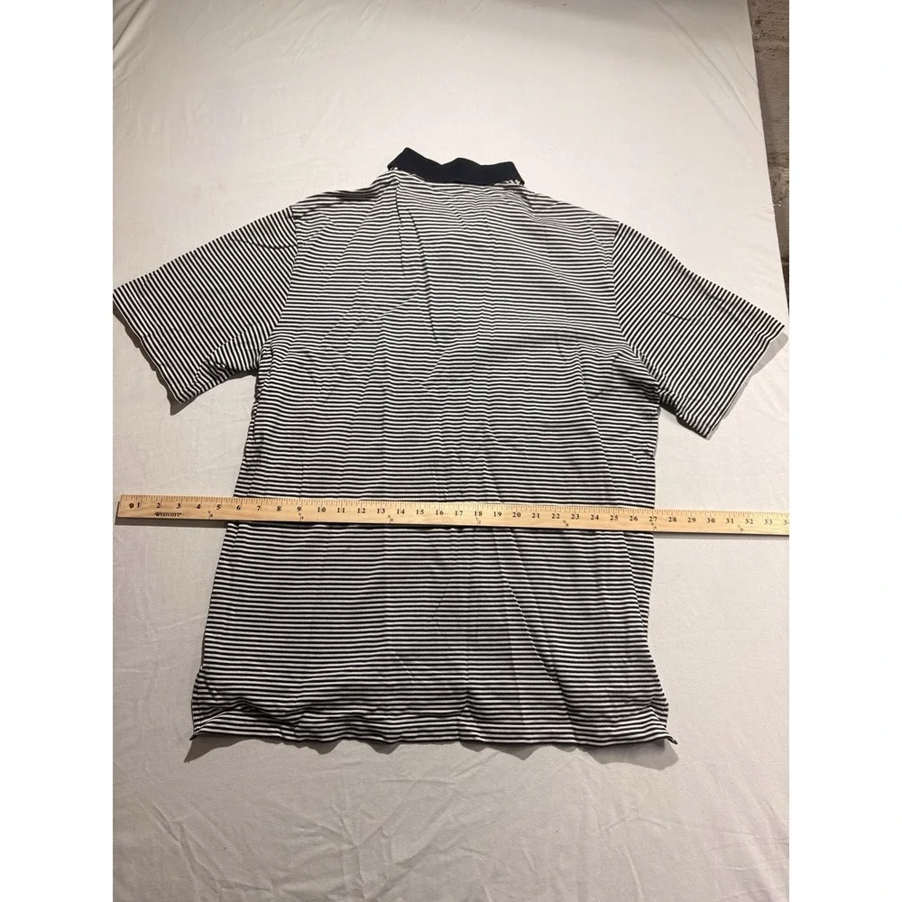 Polo Golf Ralph Lauren Performance Polo Shirt Mens XXL Black White Striped